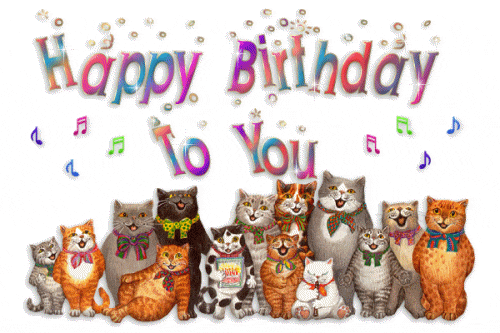 Happy Birthday To You Singing Cats.gif