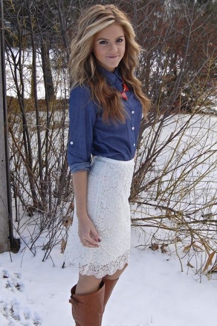 Trendy-Ideas-For-Hair-Color-Highlights-Denim-and-Lace.-Win...I-would-love-this-lace-skirt-with-a-cranberry-colored-shir.jpg