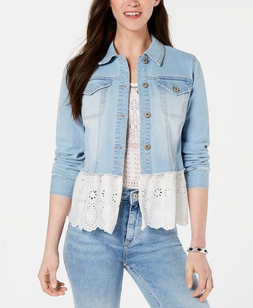 Macy's Denim and Eyelet Jacket.jpg