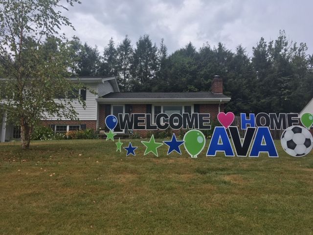 Welcome Home Ava sign.JPG