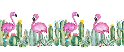 Pink Flamingo Border.png