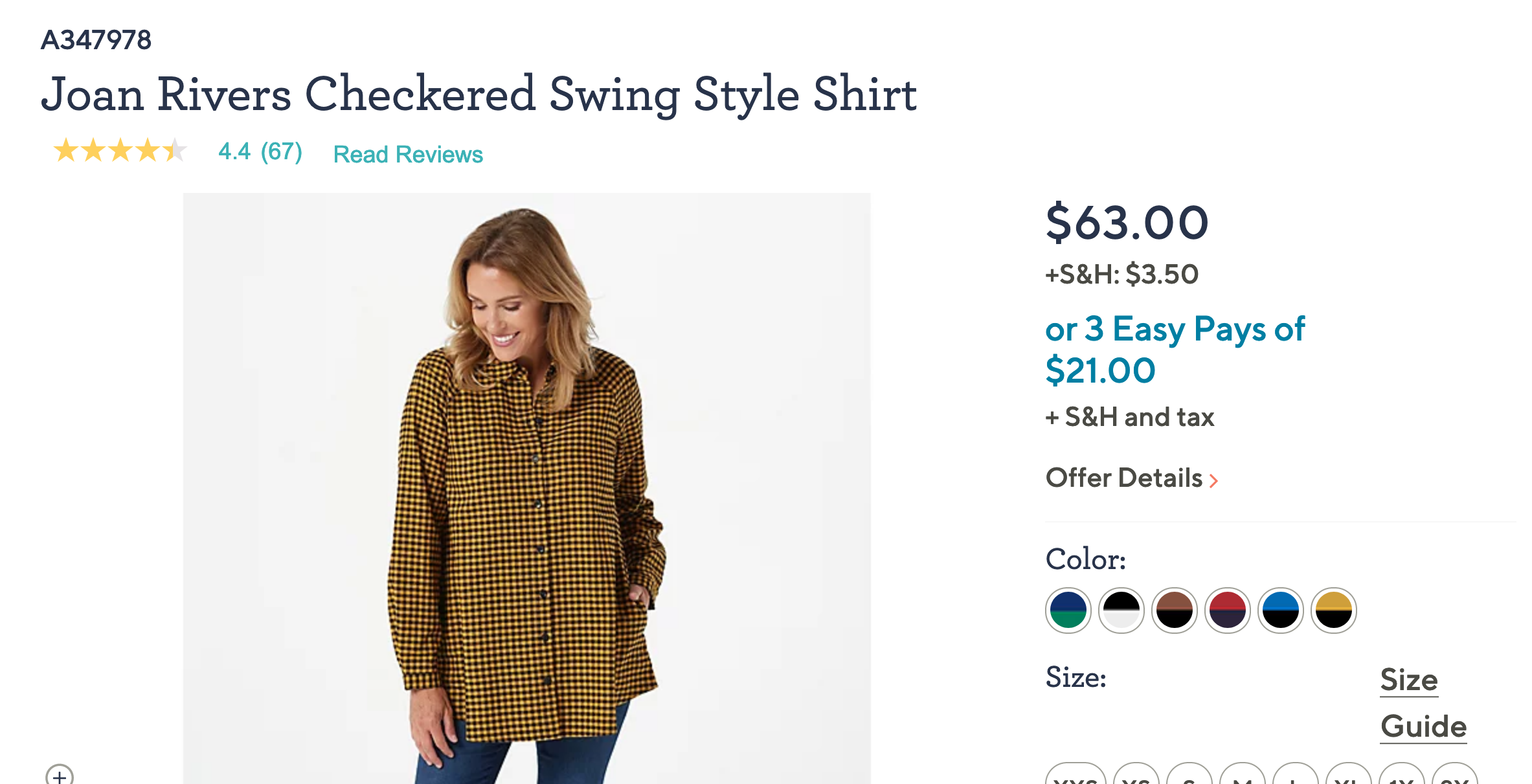Screenshot_2020-08-22 Joan Rivers Checkered Swing Style Shirt - QVC com.png