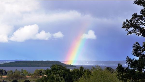 The view from our family getaway home in Traverse City.