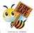 Q Bee with a mask and sign.jpg