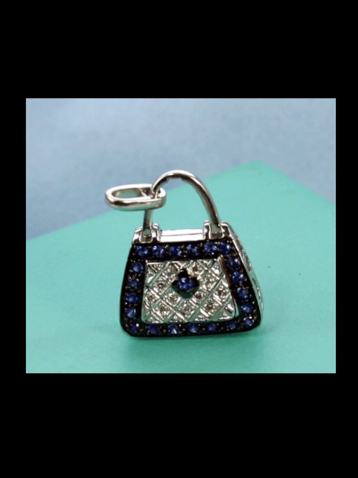 18kt sapphire & diamond handbag