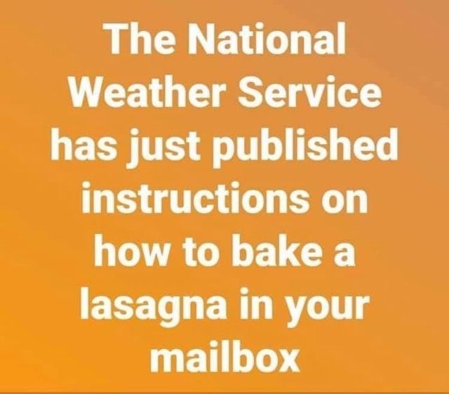 lasagna in mailbox