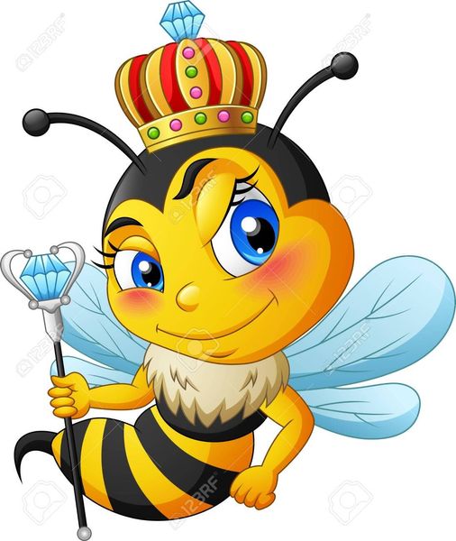 Q Queen Bee with a crown.jpg