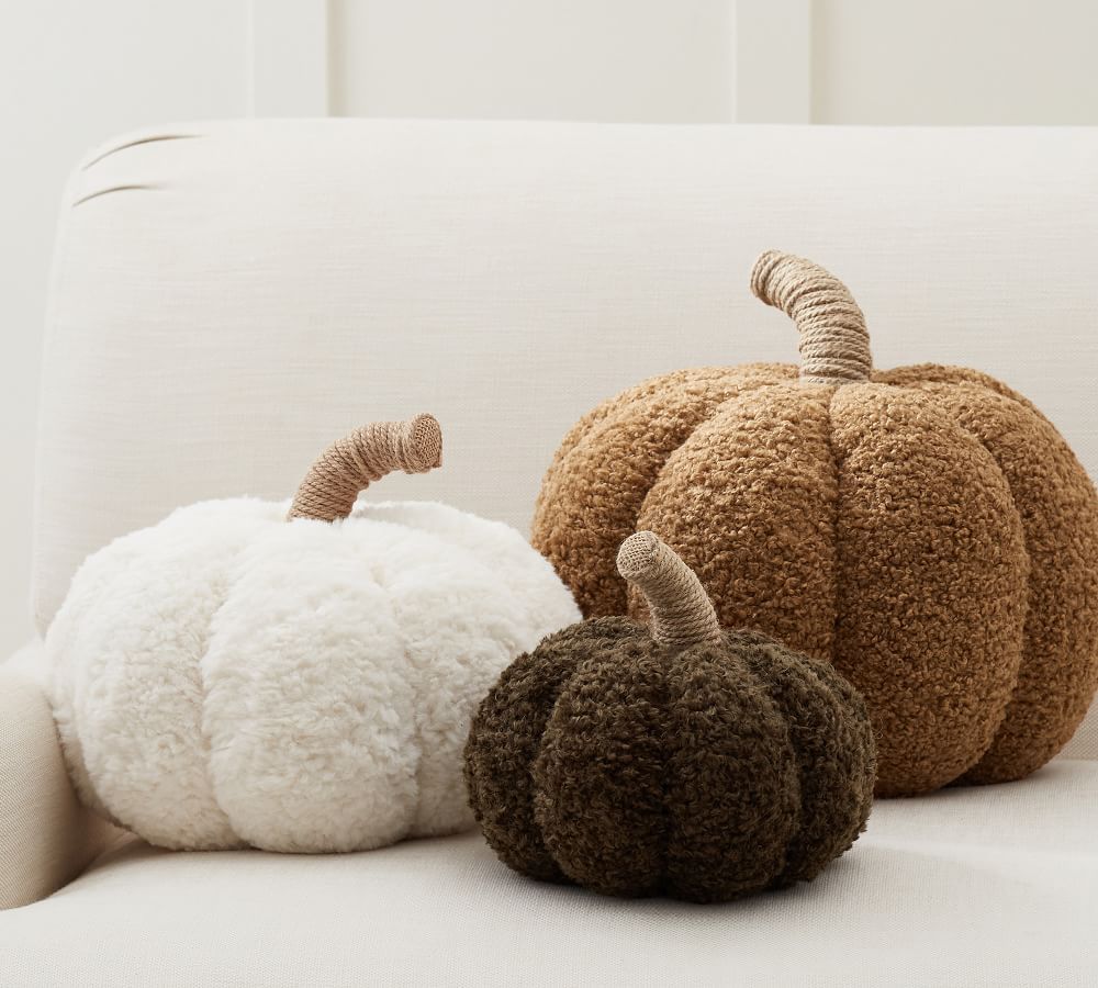 PB Cozy Pumpkin Pillows