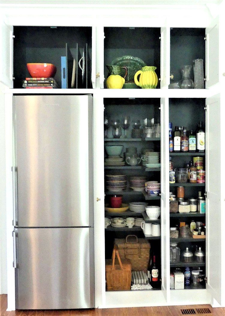 Melissa-new-pantry-kitchen-storage-Blomberg-refrigerator-Benjamin-Moore-Hunter-Green.jpg