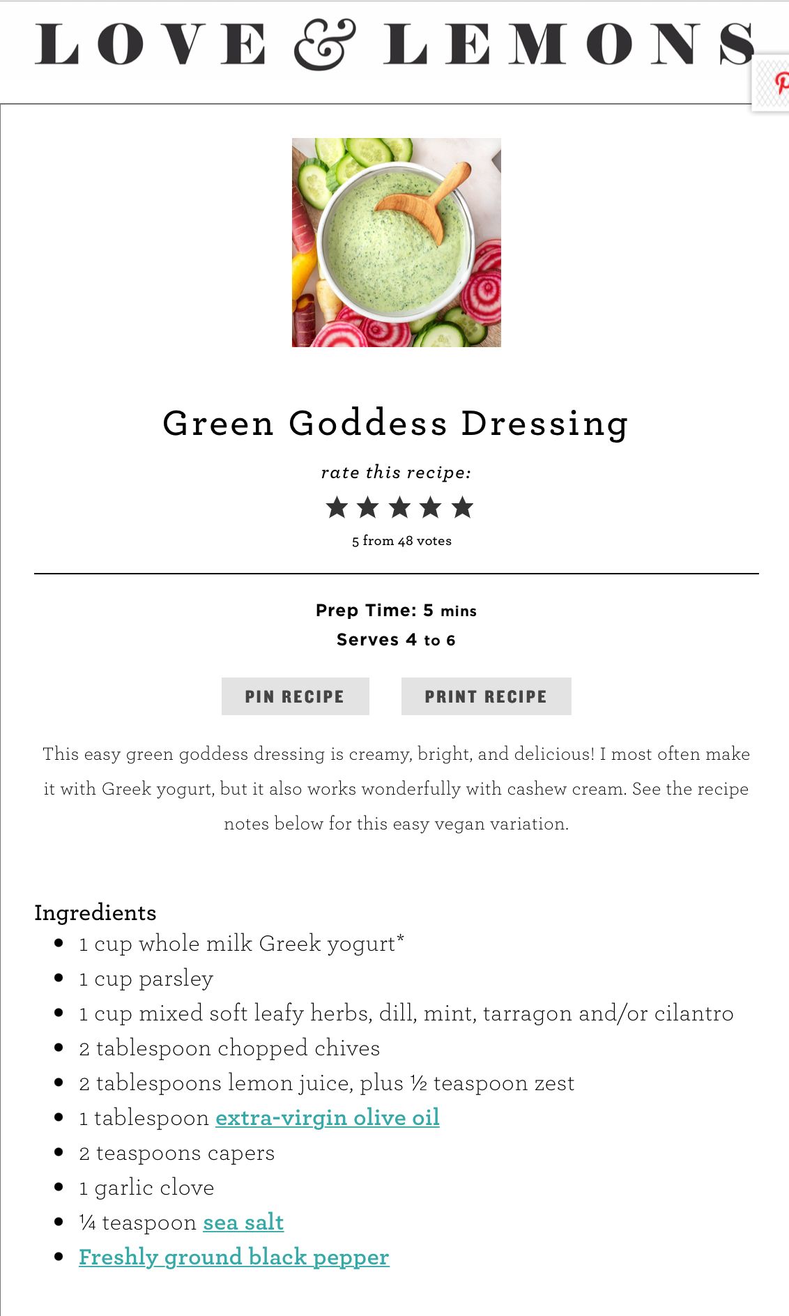 Remember Green Goddess Salad Dressing? - Blogs & Forums
