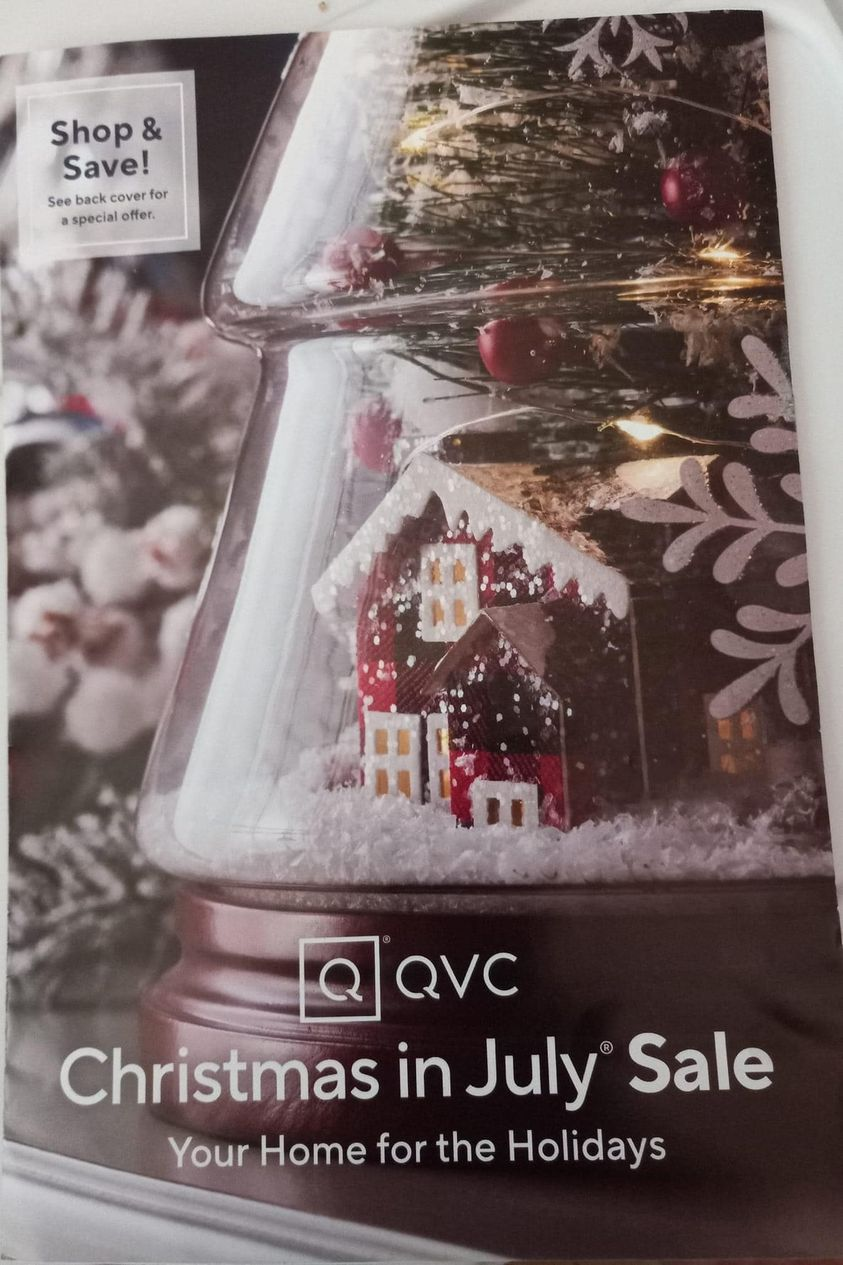 Tree cloche on front of qvc christmas in july flye... Page 2 Blogs