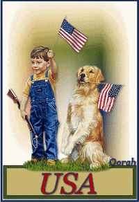 GIF--Young-Boys-Holding-Waving-Flag--Beside-Dog-with-Flag-in-Mouth.gif