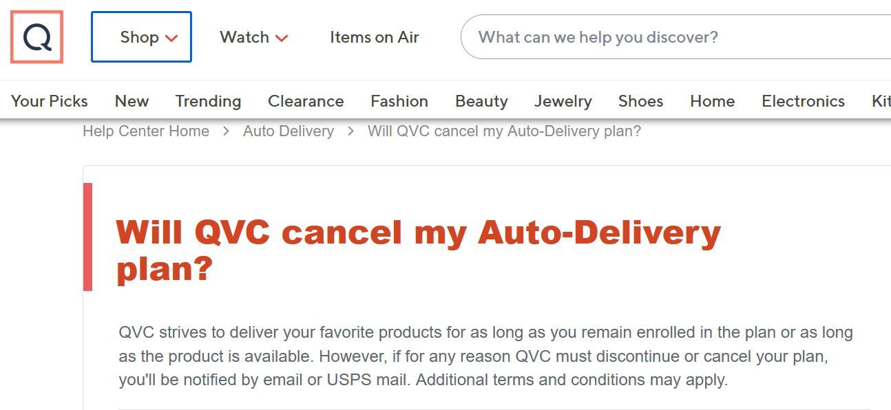 qvc cacel auto delivery.JPG