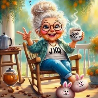 pic--GrandMa--On-Porch--on-Rocking-Chair--Slippers-Jeans-Jacket--Cup-Coffee--GOOD-MORNING-ten.jpg