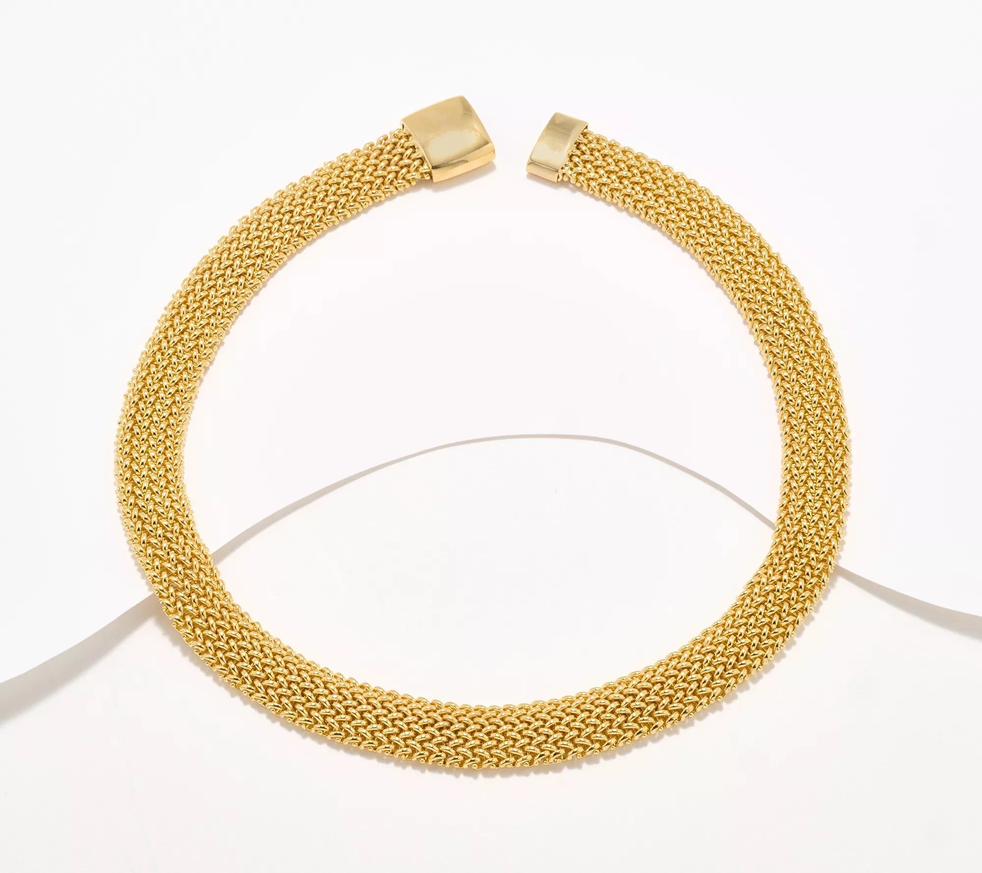 J-452386 David Markstein Yellow Bronze Mesh Necklace.jpg