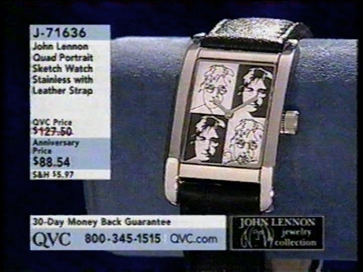 J-71636 John Lennon Quad Portrait Stainless Steel Leather Strap Watch.jpg