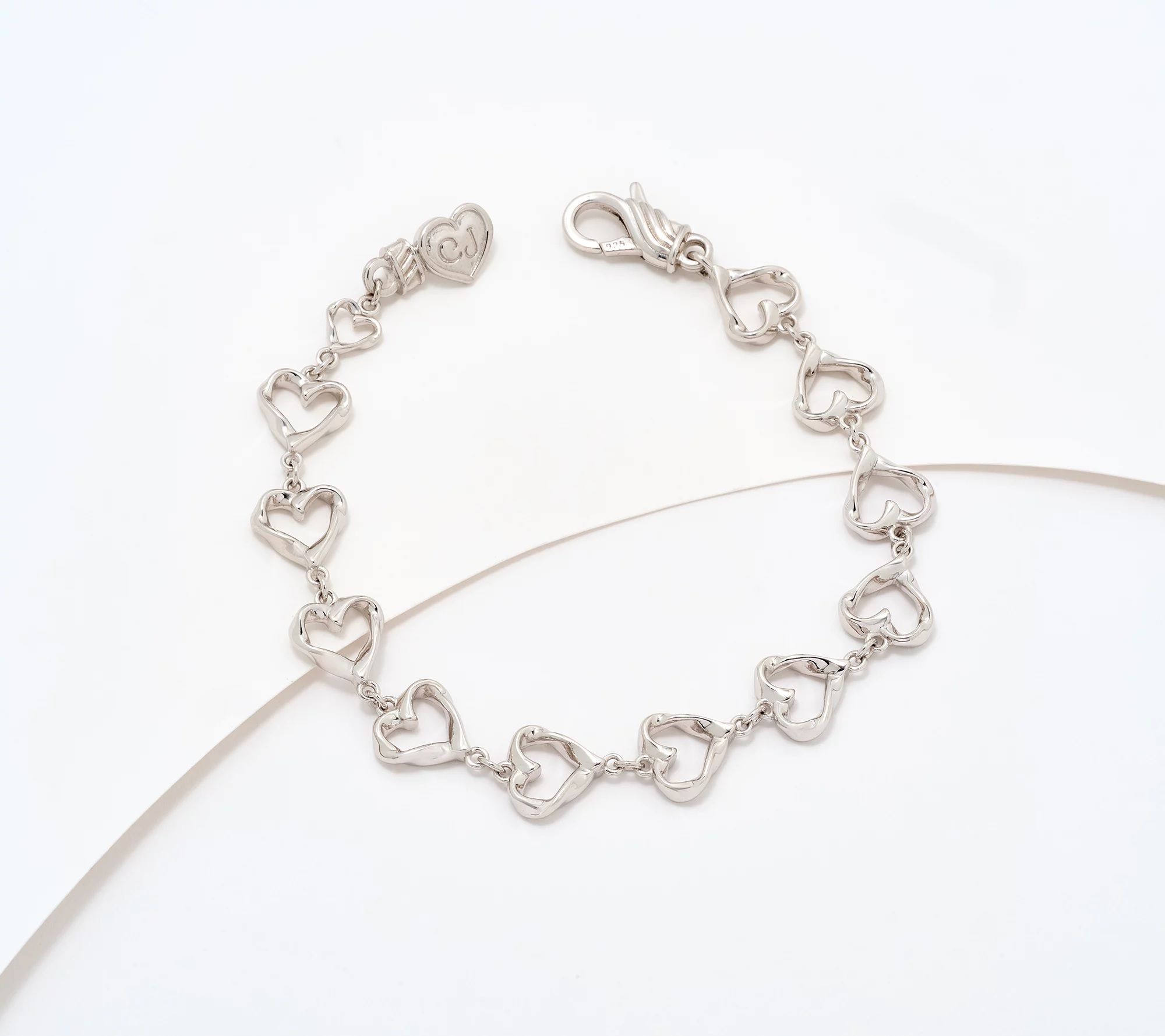 J-453685 Christian James by Scott Grimes Rhodium-Clad Heart Bracelet.jpg