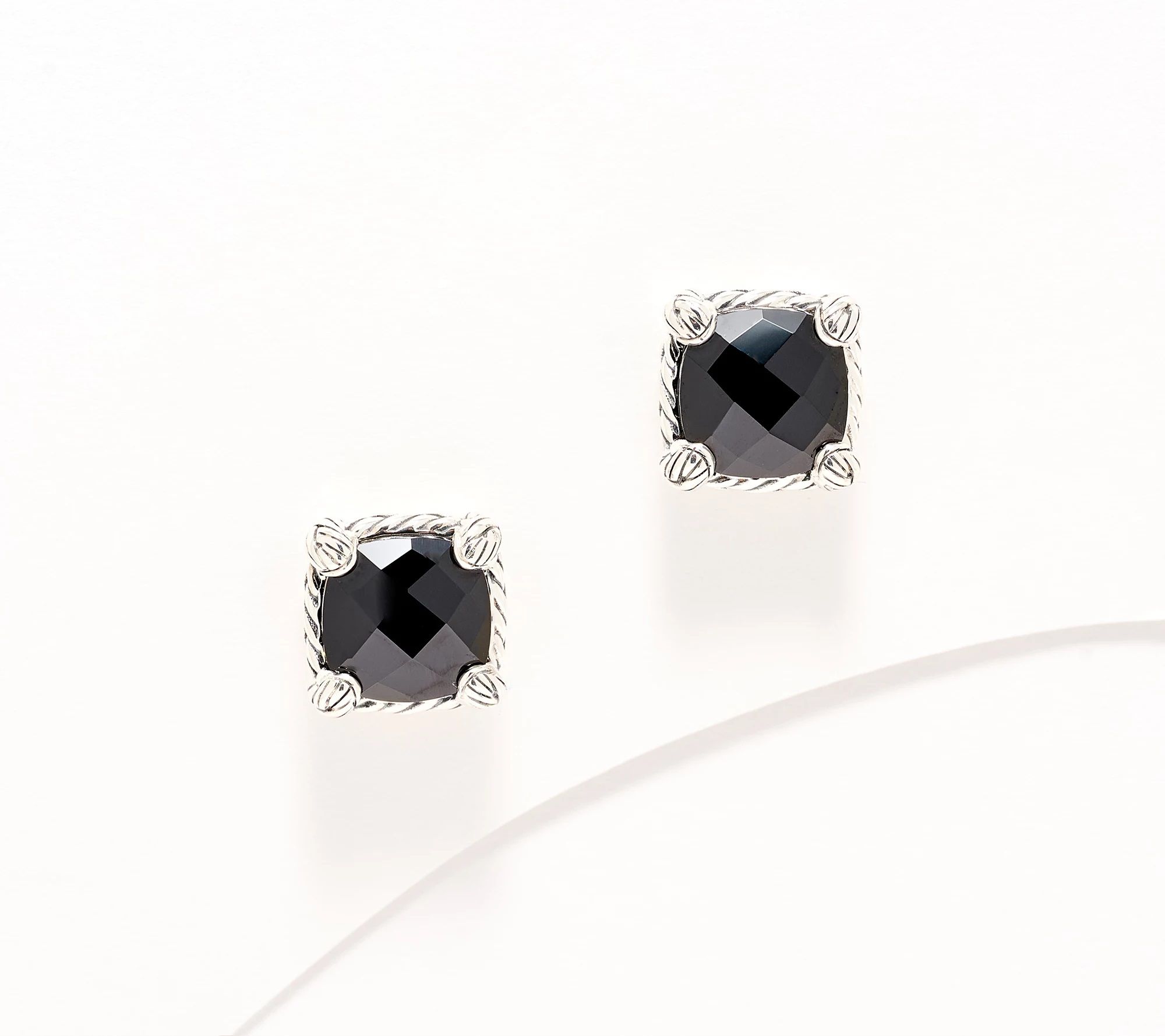 J-455236 JAI Sterling Cushion Cut Black Spinel Stud Earrings.jpg