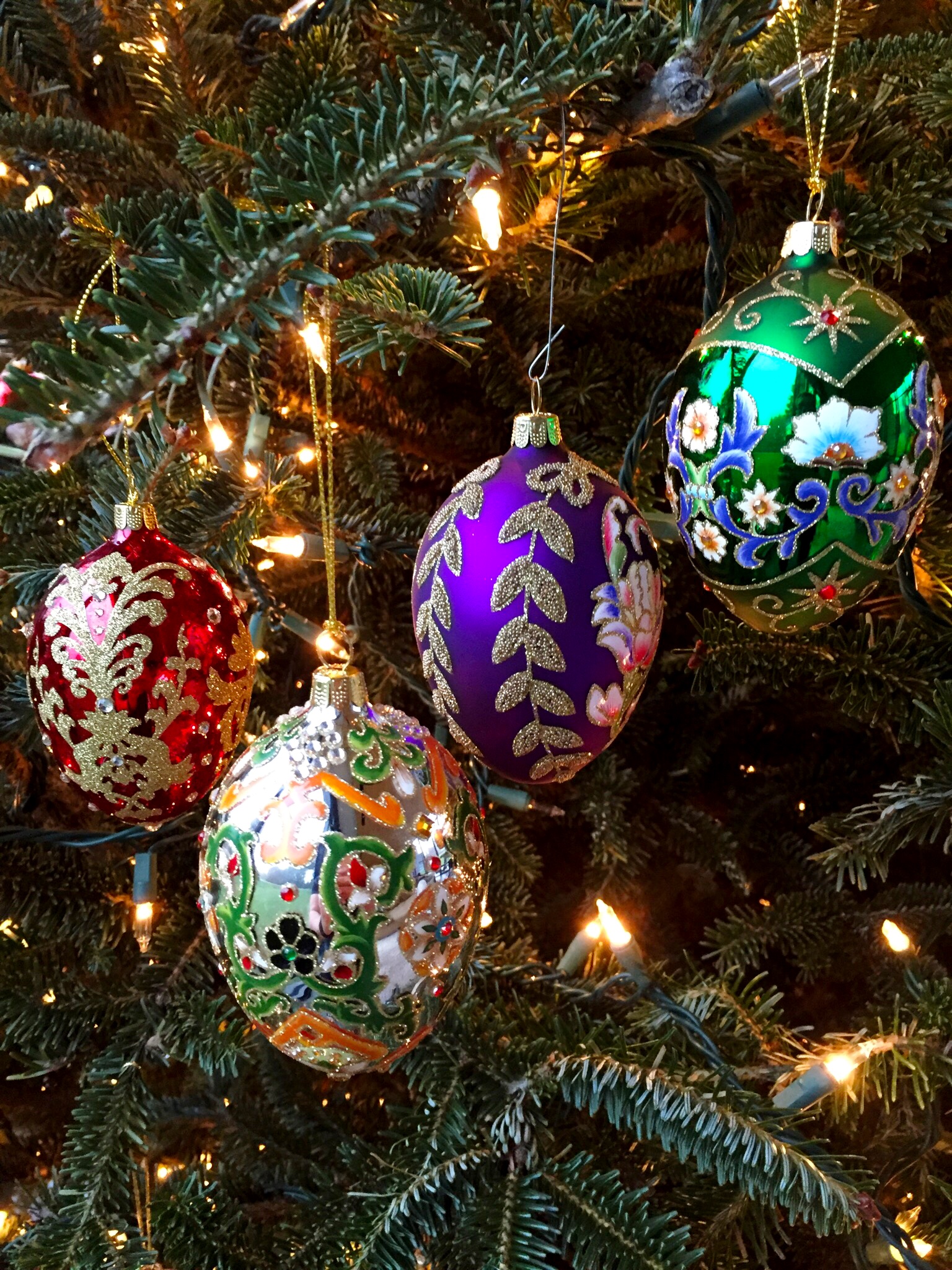 H208568 2016 Set of 4 Russian Inspired Egg Ornaments - On DD's Tree.jpg