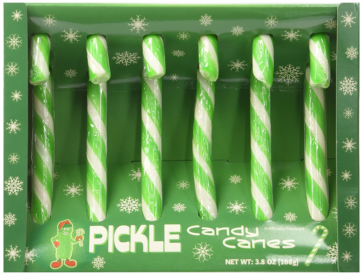 Pickle candy canes 
