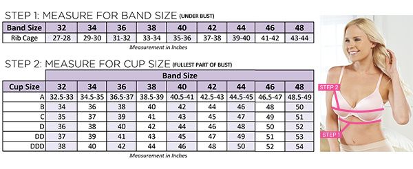 Accurate Bra Size Chart & Measurements Guide – ApparelnBags